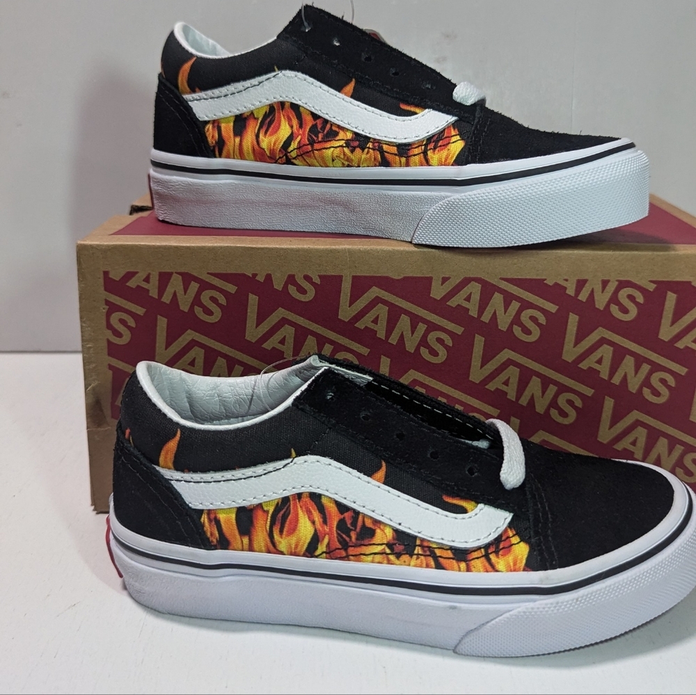 Vans Kids Old Skool Digi Flame Black